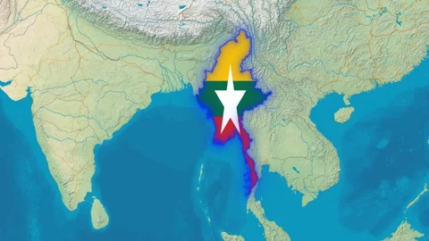 Myanmar Flag Stock Footage 307063034