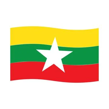 Myanmar flag logo Stock Illustration