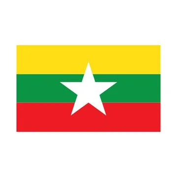 Myanmar flag logo Stock Illustration