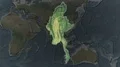 Myanmar - hub of the world. Topographic 4k or 4k+ Resolution