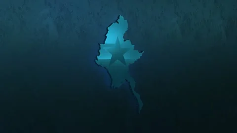 Myanmar map Stock Footage 277904081