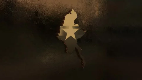 Myanmar map Stock Footage 277904190