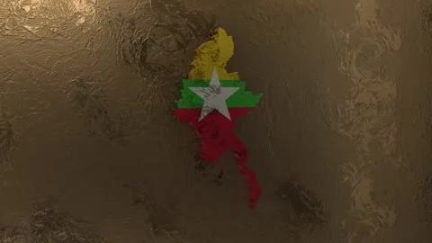 Myanmar map Stock Footage 277925311