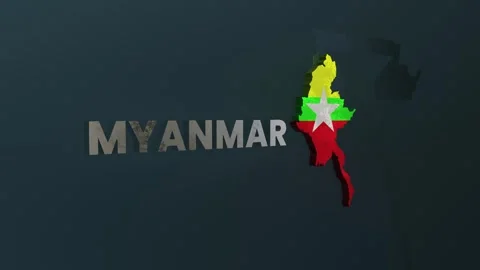 Myanmar Map Stock Footage 279757992