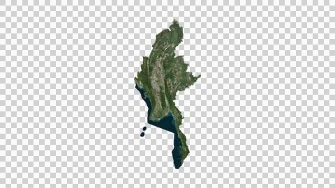 Myanmar Map Stock Illustration