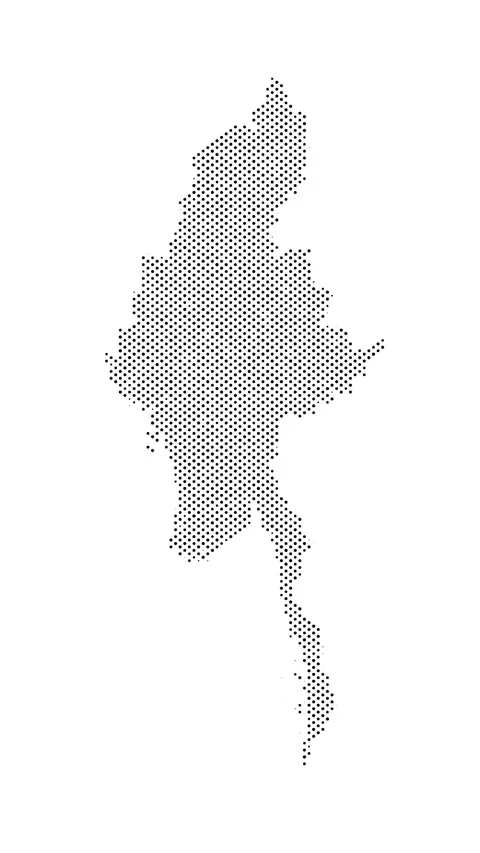 Myanmar map from particles, dots. Digital silhouette. Abstract animation ba.. Stock Footage 342571820