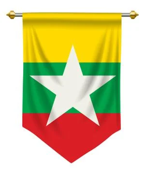 Myanmar Pennant Stock Illustration