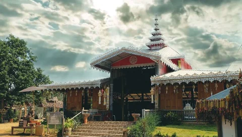 Myanmar style temple. Stock Footage 129415518