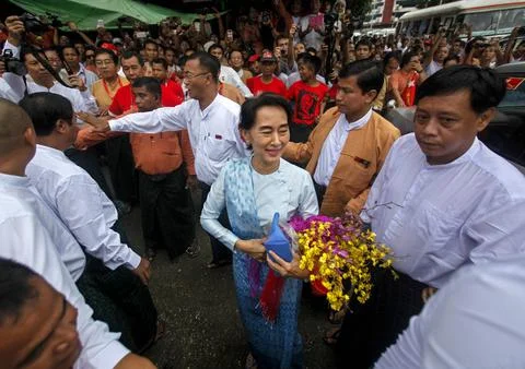 Myanmar Suu Kyi Party 25th Anniversary - Sep 2013 Stock Photos