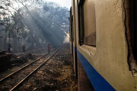 Myanmar by Train Stock Photos