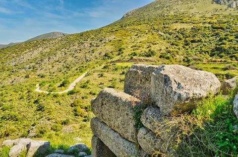 Mycenae in Peloponnese Greece,Argolis Stock Photos
