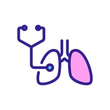 Mycobacterium tuberculosis on test surface icon vector outline illustration Stock Illustration