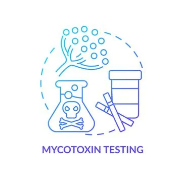 Mycotoxin testing blue gradient concept icon Illustrazione stock