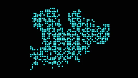 Mykonos digital map. Map of Mykonos in dotted style. Shape of the island fill... Stock Footage 235863131