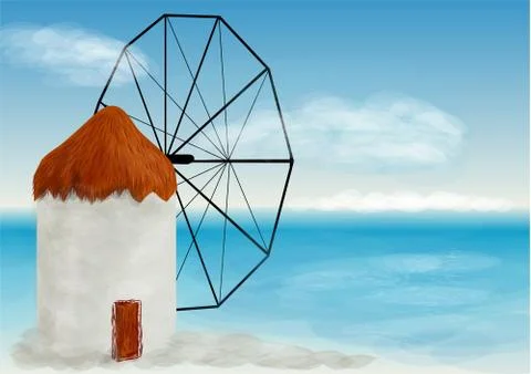 Mykonos Stock Illustration