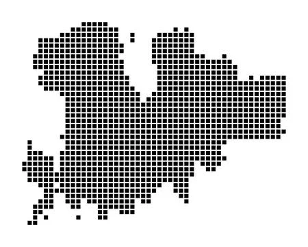 Mykonos map. Map of Mykonos in dotted style. Borders of the island filled w.. Illustrazione stock