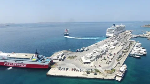 Mykonos port Stock Footage 273071775