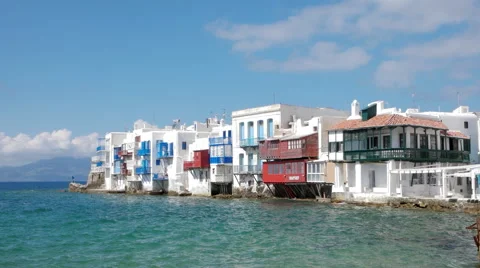 Mykonos Seaside 스톡 동영상 58929357