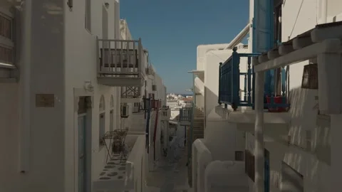 Mykonos Street Stock Footage 321773397