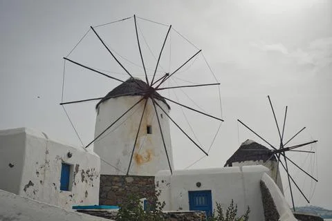 Mykonos White constructions 1 Stock Photos