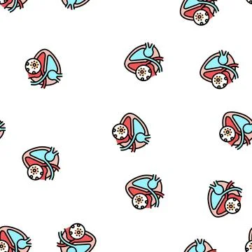 Myocarditis disease vector seamless pattern Stock Illustration