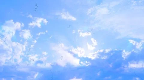 Myodesopsia (Eye Floaters) looking at the Sky Stock-Fotos