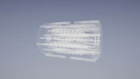Myofibril Sarcomere Wireframe Schematic Of Muscle Contraction Anatomy Study Stock-Footage 342407790