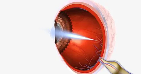 Myopia, is a common visual condition in which the eye s ability to focus on.. Stock Illustration
