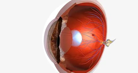 Myopia, is a common visual condition in which the eye s ability to focus on.. Stock Illustration