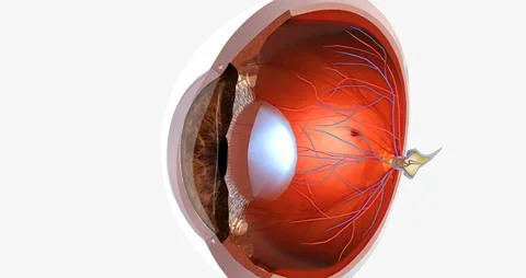 Myopia, is a common visual condition in which the eye s ability to focus on.. Stock Illustration