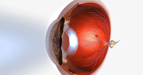 Myopia, is a common visual condition in which the eye s ability to focus on.. Stock Illustration