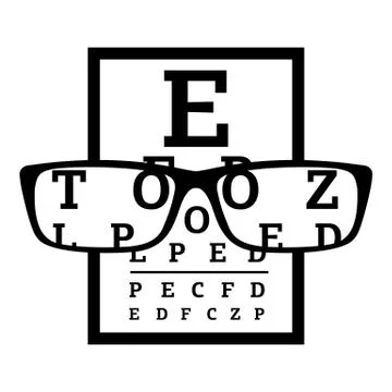 Myopia icon, simple style Stock Illustration