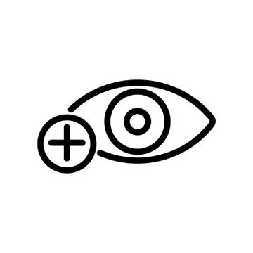 Myopia icon vector. Isolated contour symbol illustration Stock Illustration