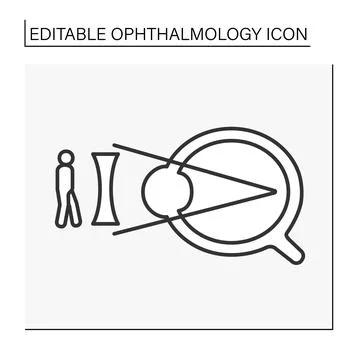Myopia line icon Stock Illustration