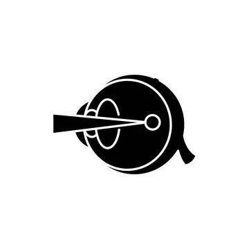 Myopia olor line icon. Computer-induced medical problem. Pictogram for web pa Illustrazione stock