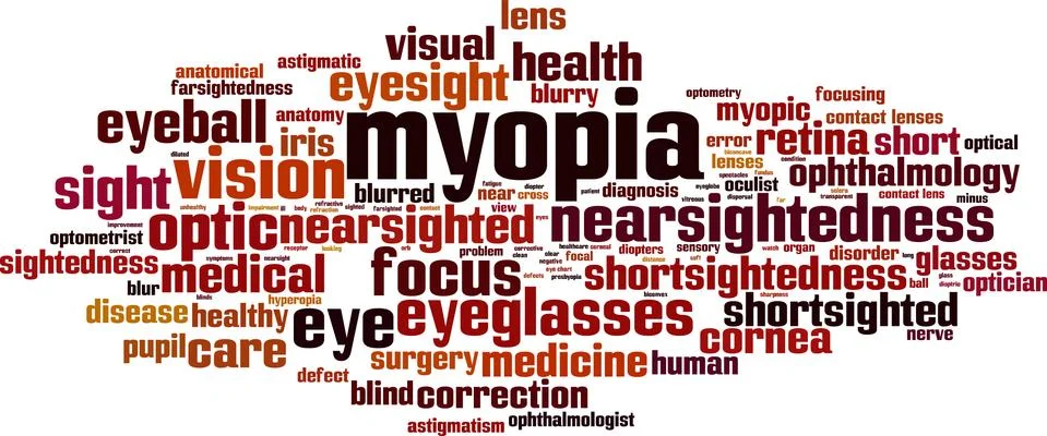 Myopia word cloud Stock Illustration