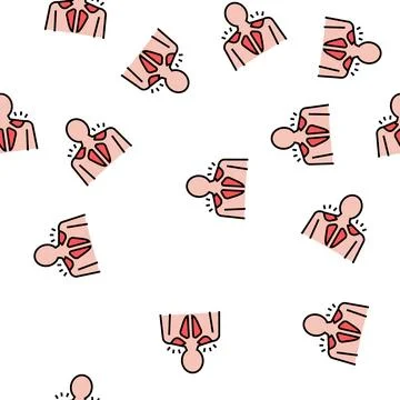 Myositis disease vector seamless pattern Stock Illustration