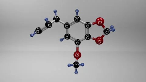 Myristicin molecule. Stock Footage 320190683