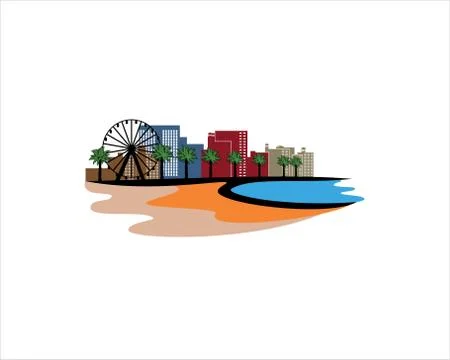 Myrtle Beach landscape Stock Illustration