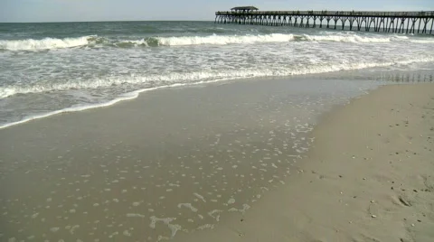 Myrtle Beach Pier Wide Angle Video stock 702116