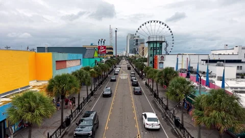 Myrtle Beach SC aerial Stock Footage 340624929