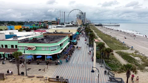 Myrtle Beach SC aerial Stock Footage 340624934