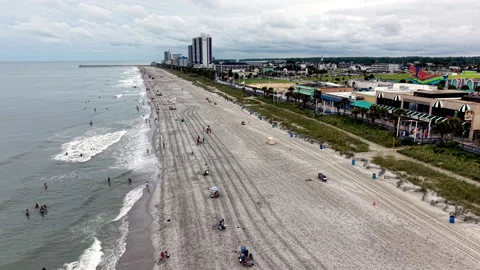 Myrtle Beach SC aerial Stock Footage 340625002