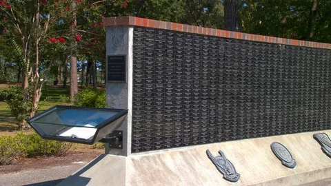 Myrtle Beach SC Wall of Service at Warbird Park Stock Footage 80541580