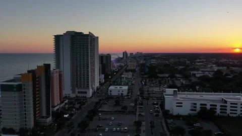 Myrtle Beach at sunset Stock Footage 262943009