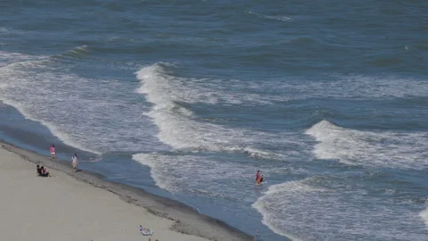 Myrtle Beach waves sunny day Stock Footage 337251383