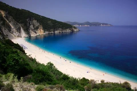 Myrtos beach Stock Photos