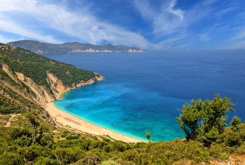 Myrtos beach Stock Photos