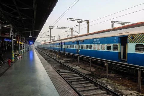 Mysore, India - December, 25th, 2017. View of Mysore railway station. Stock Photos