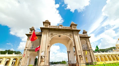 Mysore. The main palace complex. time-lapse Stock-Footage 34101443